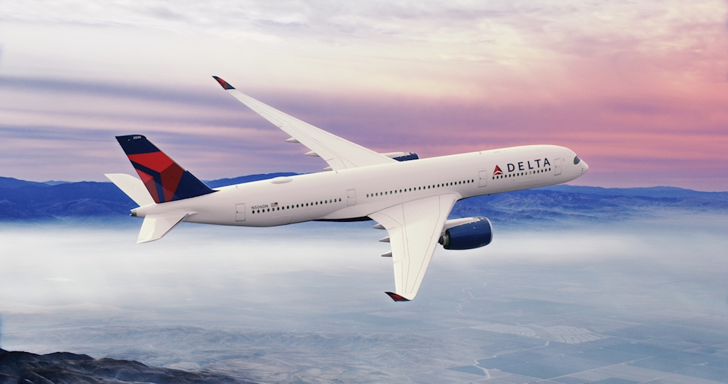 Delta Air Lines_A350 soaring above the clouds
