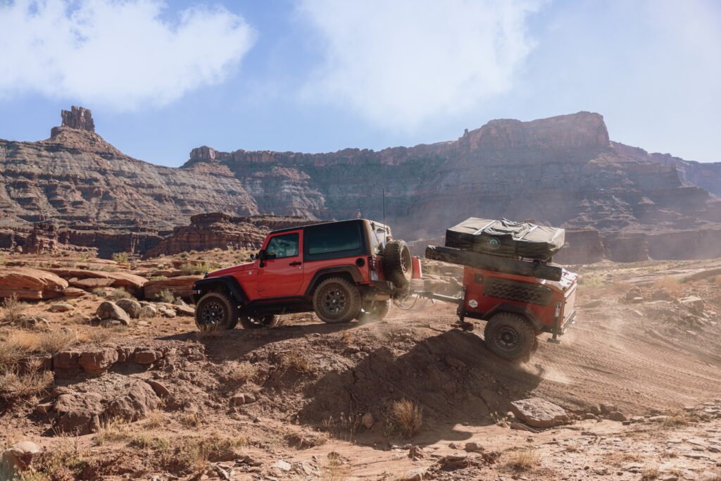 The Jeep® Branded Edition by ADDAX Overland Trailer is rugged,
